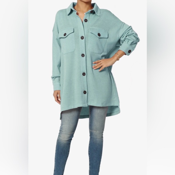 Cozy Slouchy Jacquard Oversized Jacket - Picture 2 of 4